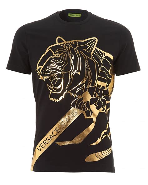 versace gold foil t shirt|gold versace shirts for men.